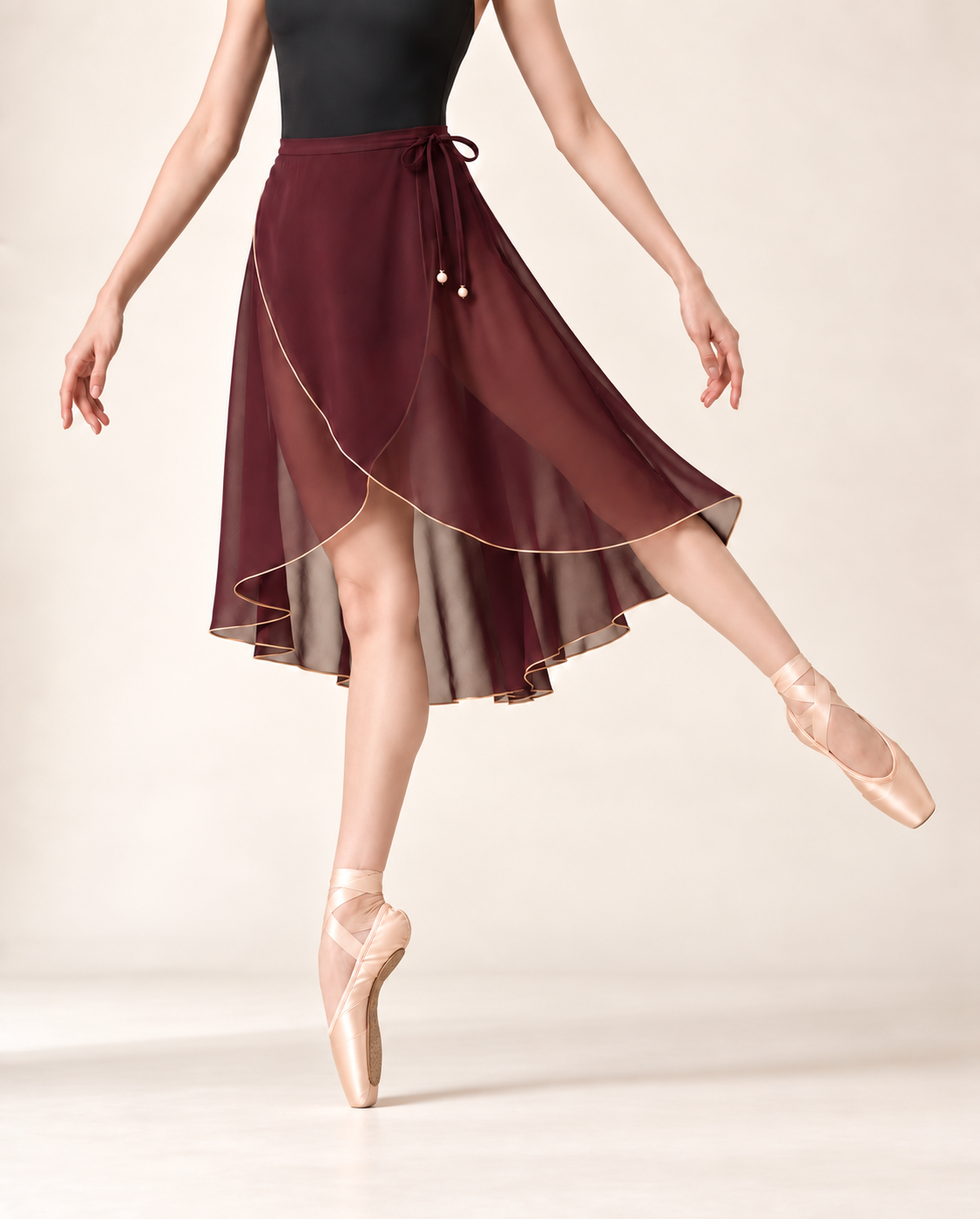Signature Pearl Wrap Skirt – Long