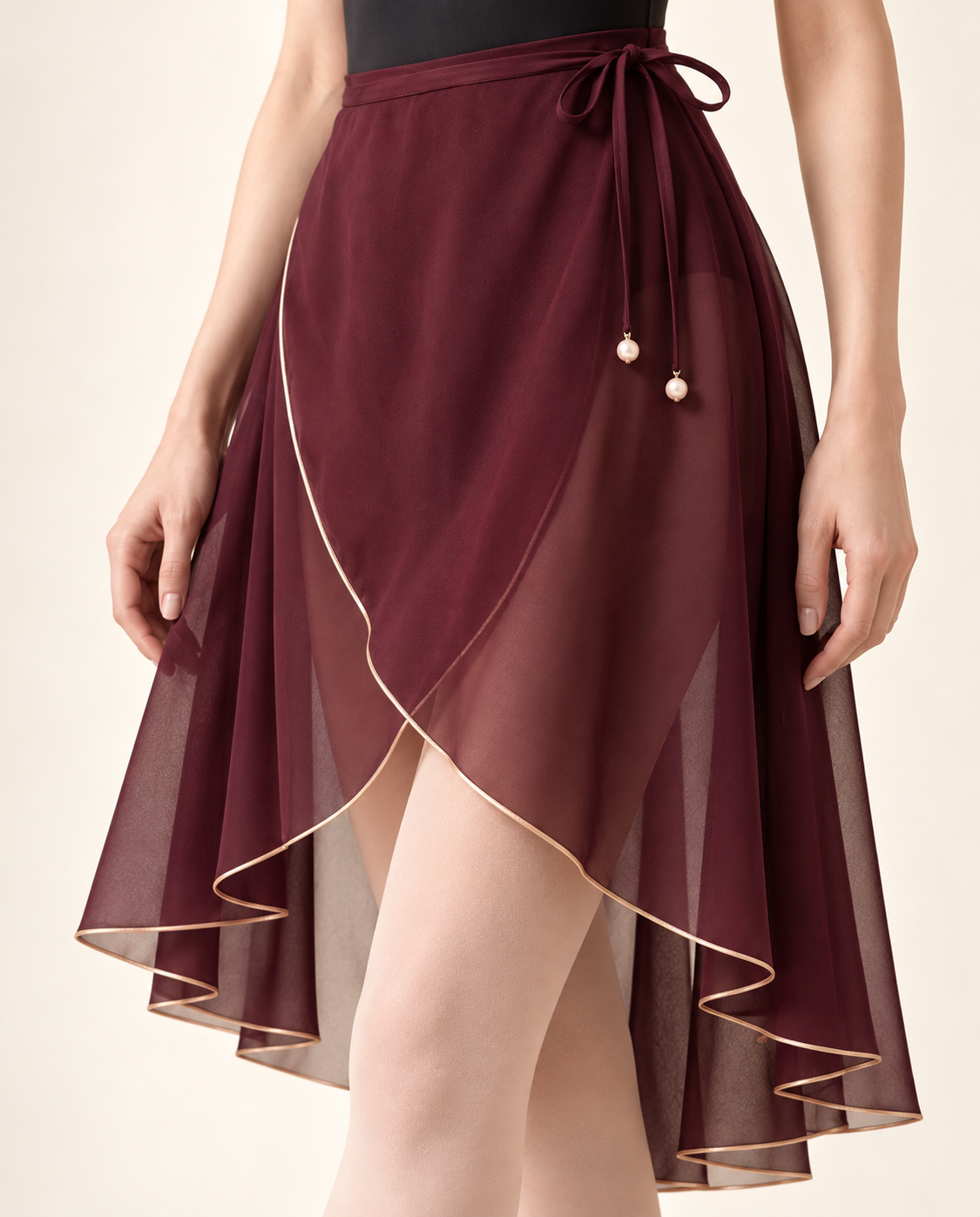 Signature Pearl Wrap Skirt – Long