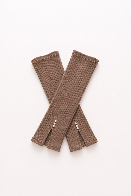 Pearl leg warmer パールレッグウォーマー　モカショート