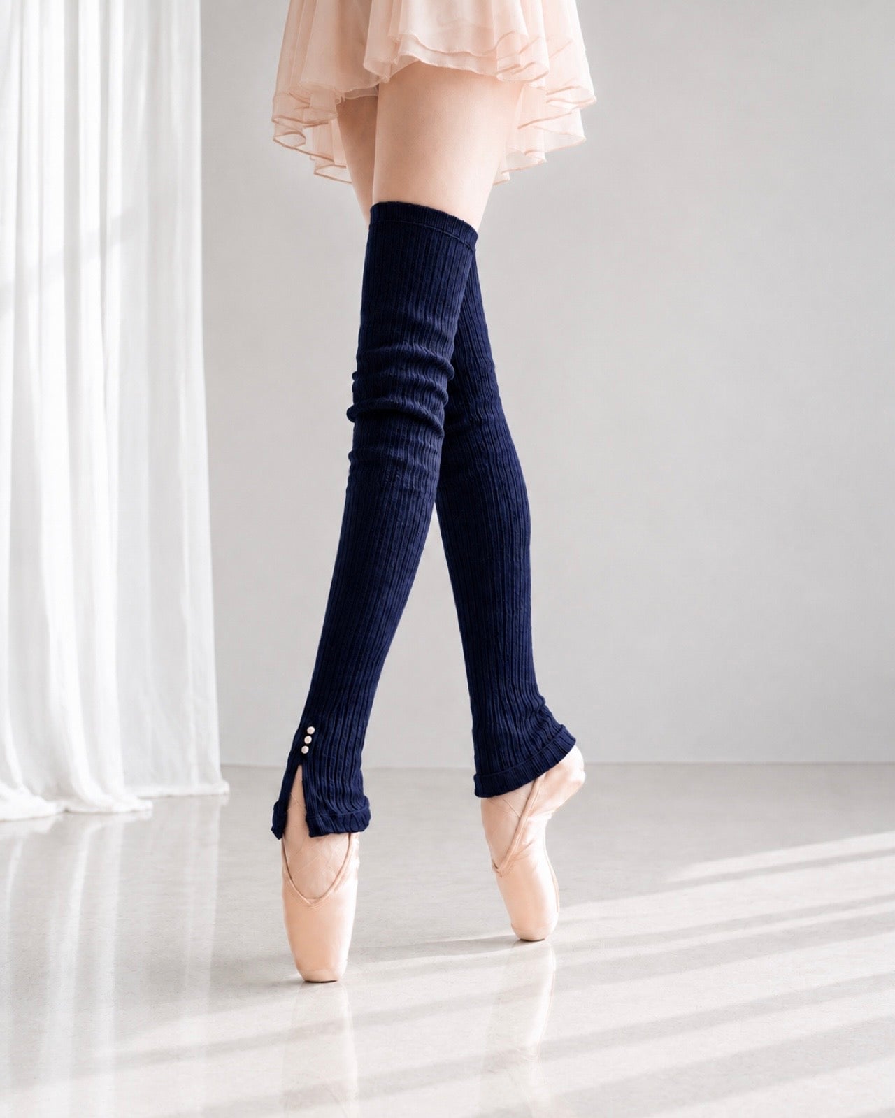 Pearl leg warmer パールレッグウォーマー ネイビーロング