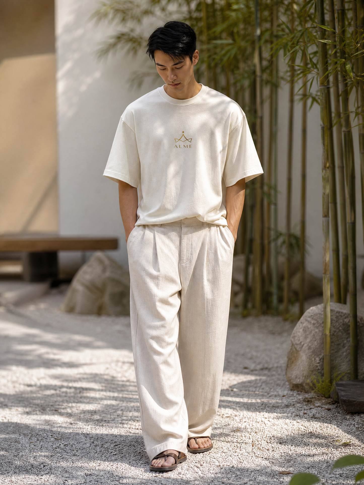 ALME Premium Signature T shirt WHITE