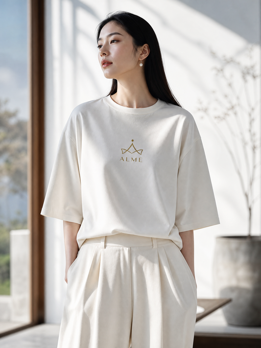 ALME Premium Signature T shirt WHITE