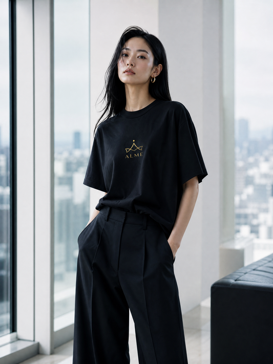ALME Premium Signature T shirt BLACK